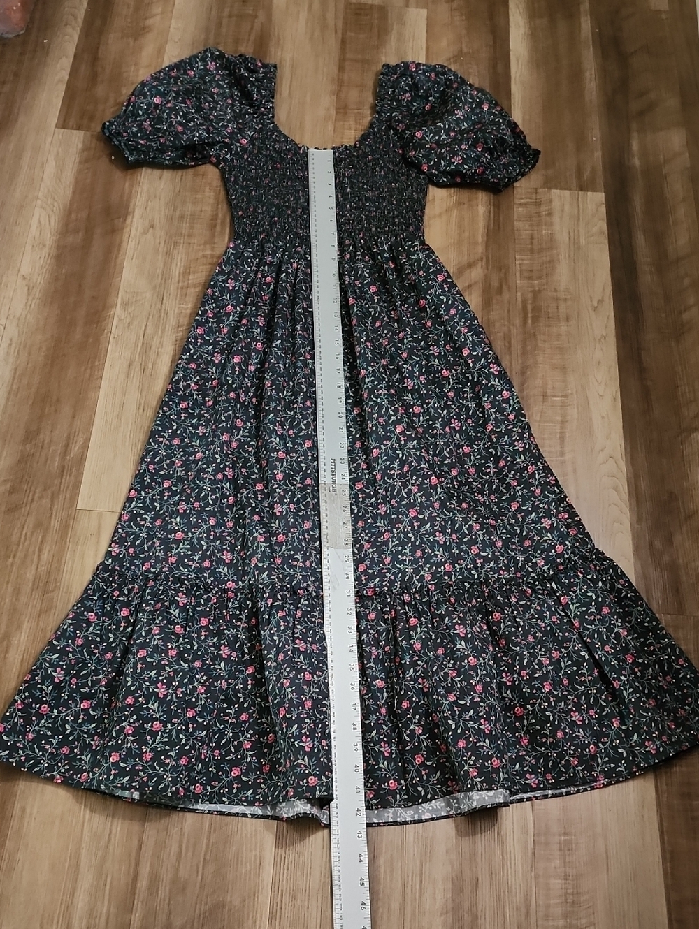 Hill House Home Louisa Nap Dress Florentine Ditsy Forest Floral Smocked Midi - Picture 10 of 14